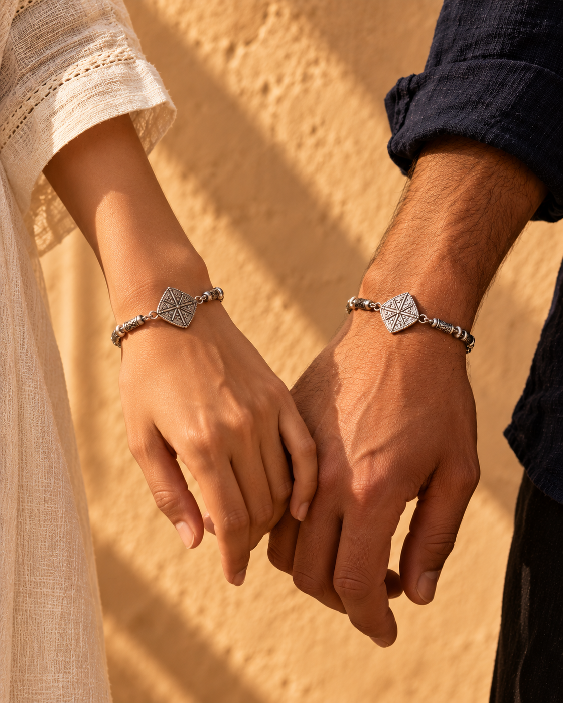 Collection Cadeaux Couple SV925 - bracelets assortis en argent 925